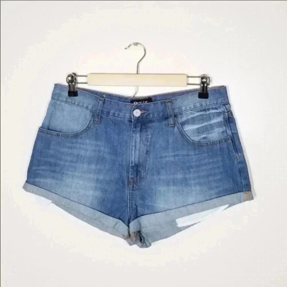 Nasty Gal The Milf Hot Shorts Cutoff Denim High Waist Shorts Size 27 - Picture 3 of 5